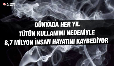 Dünyada her yıl tütün kullanımı nedeniyle 8,7 milyon insan yaşamını yitiriyor