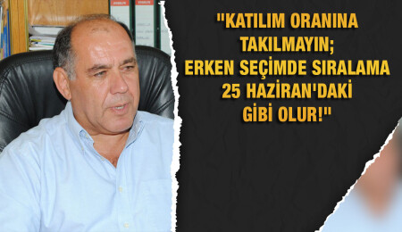 CTP’li Kutlay Erk: “Erken seçimde sıralama, 25 Haziran’daki gibi olur. Katılım oranı fark etmez!”