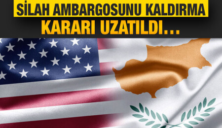 ABD, Güney Kıbrıs’a silah ambargosunu kaldırma kararını bir yıl daha uzattı