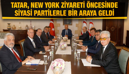 Cumhurbaşkanı Tatar, New York ziyareti öncesinde siyasi partileri kabul etti