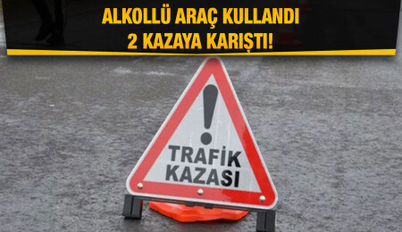 Alkollü sürücü korkuttu: Uladzislau Rohau önce motosiklete sonra araca çarptı!