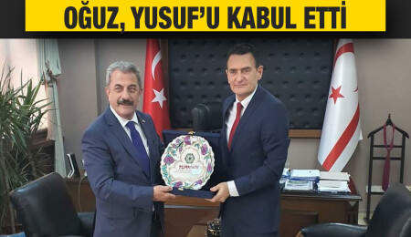 Bakan Dursun Oğuz, TÜRKSOY Genel Sekreter Yardımcısı Sayit Yusuf’u kabul etti