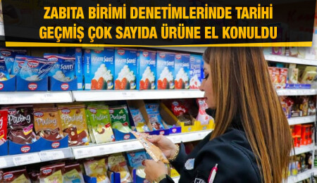 Gazimağusa'da zabıta, tarihi geçmiş çok sayıda ürüne el koydu