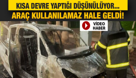 Mehmet Ali Sungur'a ait araç seyir halinde alev aldı!