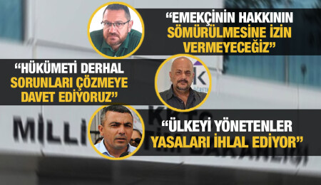 KTOEÖS, KTÖS ve Kamu-İş, Milli Eğitim Bakanlığı önünde ortak açıklama yaptı