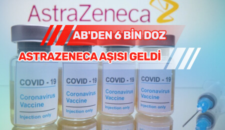 6 bin doz AstraZeneca aşısı geldi