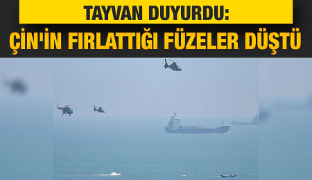 Çin-Tayvan gerilimi: Çin'in fırlattığı güdümlü füzeler, Tayvan yakınlarına düştü