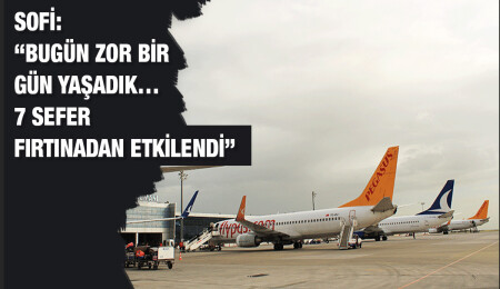 Fırtına hava ulaşımını da olumsuz etkiledi… Ercan’da uçuşlar aksadı
