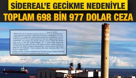 Teknecik’e yakıtı ikinci kez geç getiren Sidereal’e toplam 698 bin 977 Dolar ceza