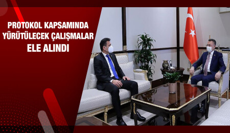 Fuat Oktay, Maliye Bakanı Dursun Oğuz'u kabul etti