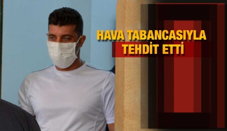 Aralarında alacak verecek davası olan şahsı korkutmaya çalıştı