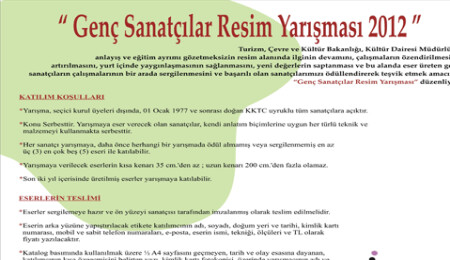 Genç Sanatçılar Resim Yarışması için eser kabulü sürüyor