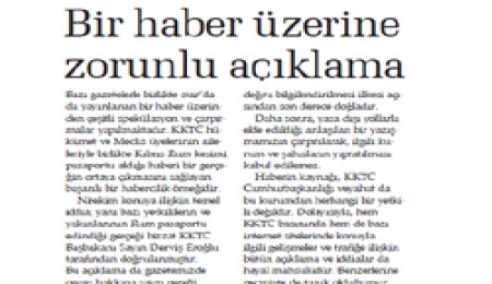 Star Gazetesi pasaport haberleriyle ilgili açıklama yaptı