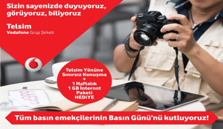 Telsim'den basın emekçilerine sınırsız onnet görüşme ve 1GB internet paketi hediye