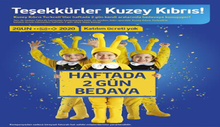 Turkcell'den "2 gün bedava" teşekkürü