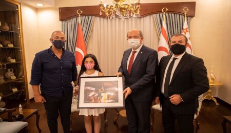 Ersin Tatar, Elis Sermaye ve babası Hakan Sermaye’yi kabul etti 