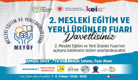 2. Mesleki Eğitim ve Yerli Ürünler Fuarı 7-9 Mayıs’ta yapılacak