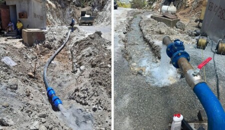 Çatalköy'de yaklaşık 6 ay önce başlatılan su kuyusu çalışmaları tamamlandı