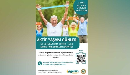 60 Yaş Üstü Gündüz Aktivite Merkezi’nin ilk etkinliği 15 ve 16 Şubat’ta yapılacak