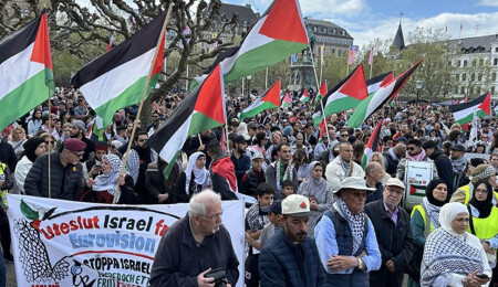 Eurovision finaline saatler kala Malmö'de İsrail'in katılımına yönelik protestolar sürüyor