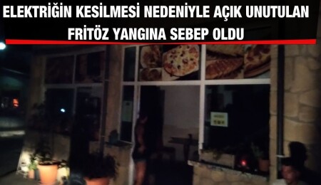 Ozanköy’de yangın: Restoranda elektriğin kesilmesiyle açık unutulan fritöz yangına sebebiyet verdi