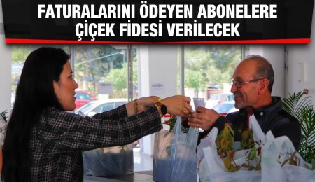 Gazimağusa Belediyesi faturalarını ödeyenlere çiçek dağıtacak