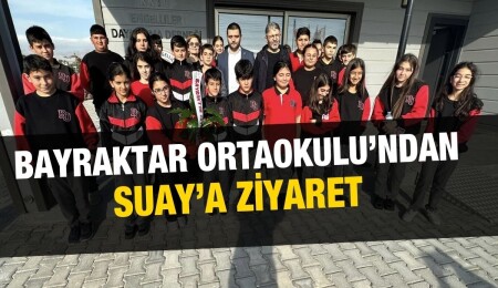 Ömer Suay, Bayraktar Ortaokulu öğretmen ve öğrencileri ile bir araya geldi