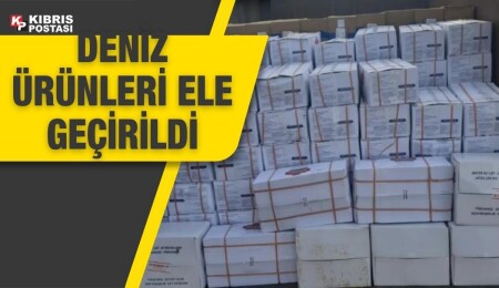 İthali yasak deniz ürünü ele geçirildi