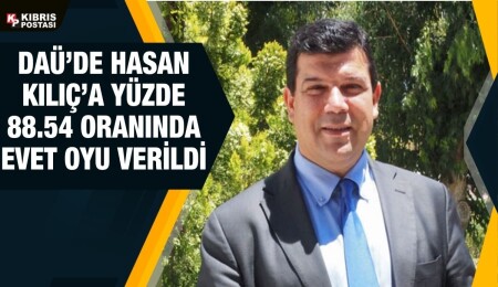 Prof. Dr. Hasan Kılıç DAÜ’den yüzde 88.54 güvenoyu aldı
