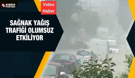 Girne'de sağnak yağış!