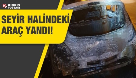 Lefkoşa'da araç yangını