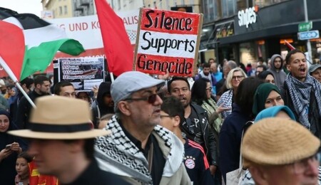 Avusturya'da Filistin'e destek gösterisinde İsrail'e yaptırım uygulanması istendi