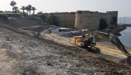 Girne Kalesi’nin arkasındaki düzenlemelere ara emri!