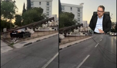 Şenkul: Trafik kazası nedeniyle elektrik direği yola devrildi, zor bir gün bizi bekliyor