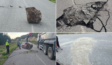 İskele Belediyesi’nden hızlı müdahale: Kantara yolunda kaya düşmesi sonucu oluşan hasar giderildi