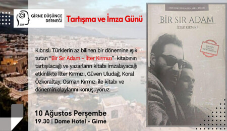 “Bir Sır Adam-İlter Kırmızı” kitabının imza günü yarın Dome Hotel’de yapılıyor