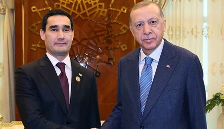 Recep Tayyip Erdoğan, Türkmenistan Devlet Başkanı Berdimuhamedov ile görüştü