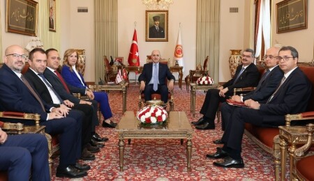 Meclis Komite Heyeti TBMM Başkanı Kurtulmuş tarafından kabul edildi