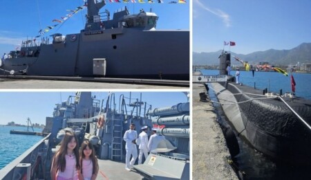 Doğanay denizaltısı Girne’de, Karataş karakol gemisi Gazimağusa’da ziyarete açıldı