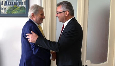Erhürman Meets with EU Cyprus Envoy Johannes Hahn