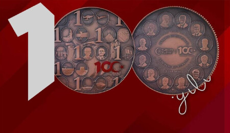 Türkiye Darphane'si Cumhuriyet'in 100. Yılı'na özel hatıra para bastı