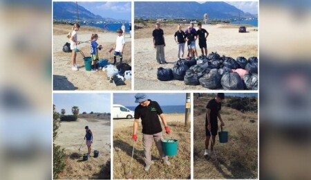 Dünya Temizlik Günü'nde genç gönüllülerden örnek davranış