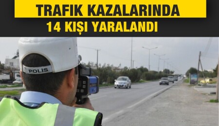 KKTC genelinde 1 haftada toplam 65 trafik kazası meydana geldi