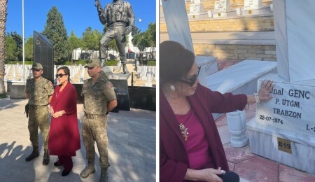 Türkan Şoray, Boğaz Şehitliği’ni ziyaret etti