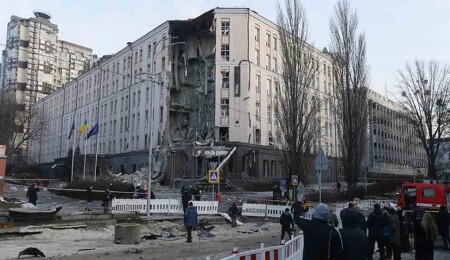 Rusya’nın düzenlediği saldırılarda Kiev'deki British Council ve AB Delegasyonu binaları hasar gördü