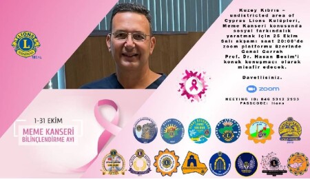 Lions kulüpleri ‘Meme Kanseri Farkındalık Ayı’ dolayısıyla söyleşi düzenliyor