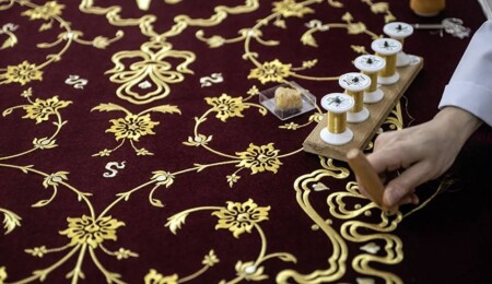 Hanedan türbelerini "Maraş işi" sanduka örtüleri süsleyecek