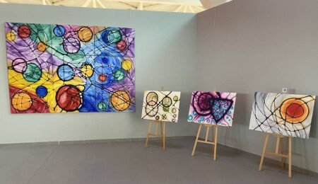 Inna Bandura’nın “Denge” isimli sergisi Ercan Havalimanı’nda açıldı