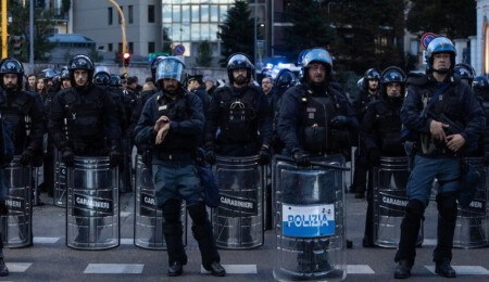 Roma’da hükümet karşıtı gösterilerde polis müdahalesi