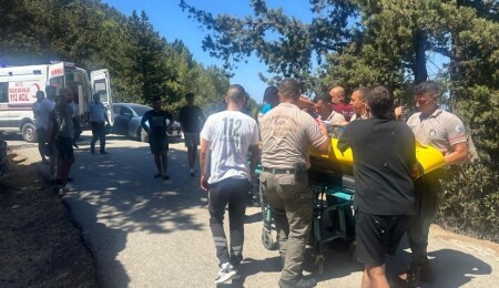 St. Hilarion'da araç uçuruma düştü! Kurtarılan sürücü tedavi altına alındı